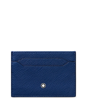 Montblanc Sartorial Leather Card Holder In Blue