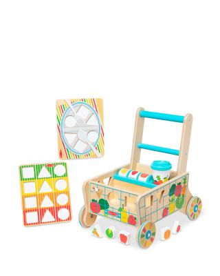 Wooden Shape Sorting Grocery Cart - Ages 2+