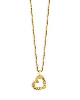 Bloomingdale's - Heart Mesh Pendant Necklace in 14K Yellow Gold, 18" - 100% Exclusive