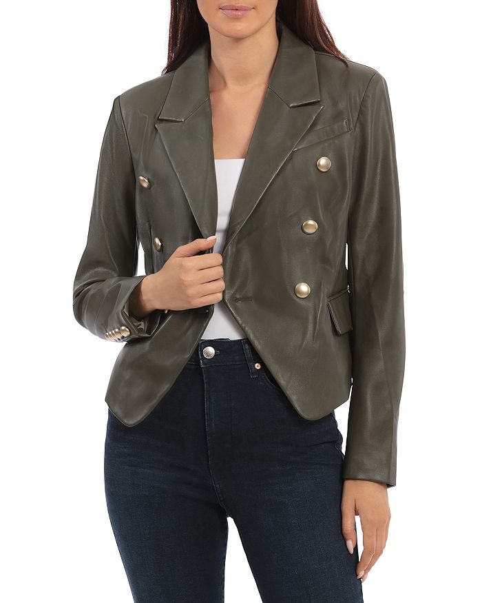 Forever 21 Moto Pearls & Chain Faux Leather Jacket - Size S