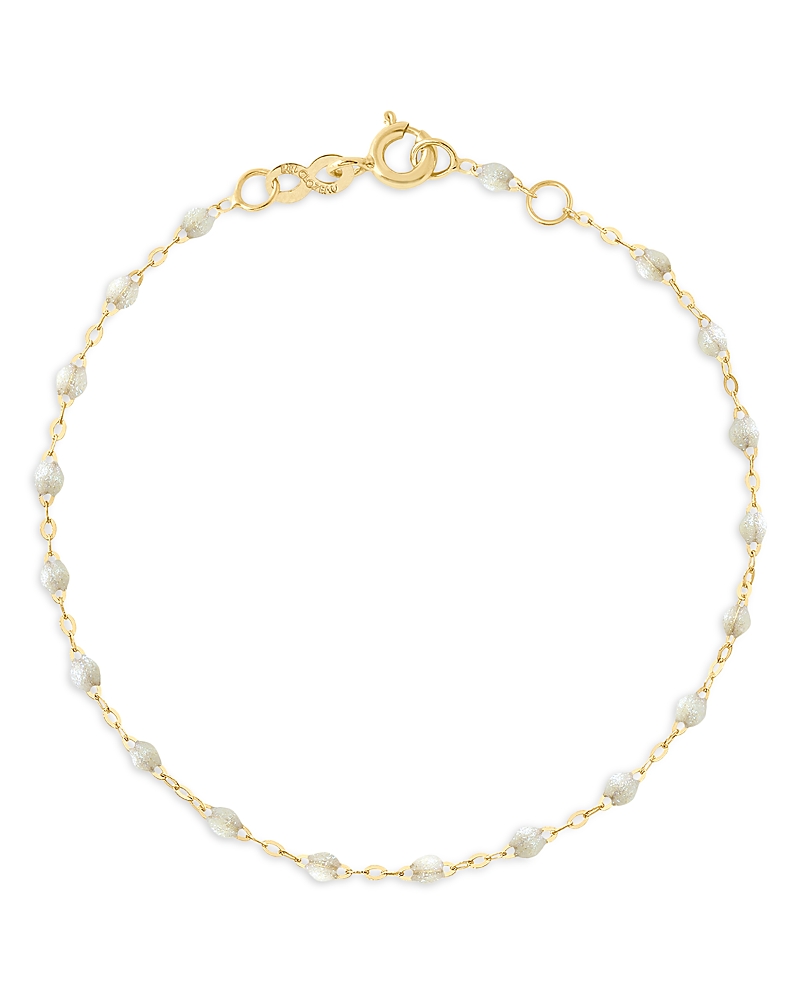 Gigi Clozeau 18k Yellow Gold Classic Gigi Resin Bracelet In Opal