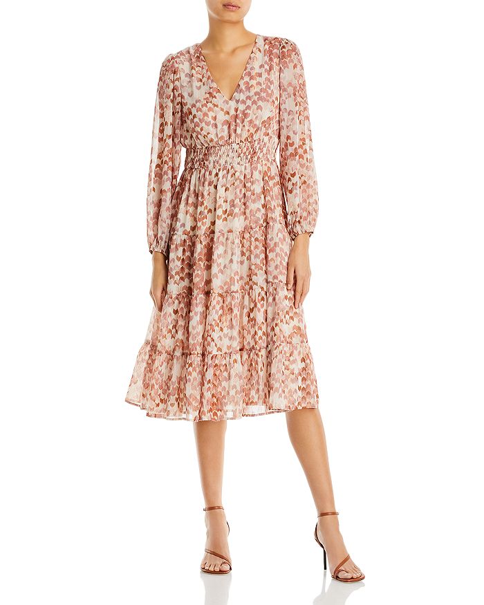 AQUA Tiered Midi Dress - 100% Exclusive | Bloomingdale's