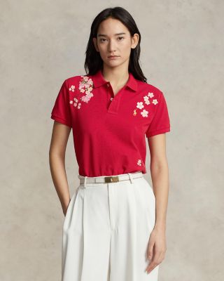 Ralph Lauren Cherry Blossom Embroidered Polo Shirt