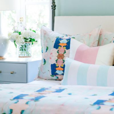 Monet's Garden Navy Euro Sham