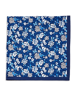 The Men's Store At Bloomingdale's Floral Silk Pocket Square - 100% Exclusive In Blue/green