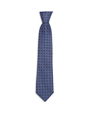 The Men's Store At Bloomingdale's Medallion Grid Silk Classic Tie - 100% Exclusive In Light Blue