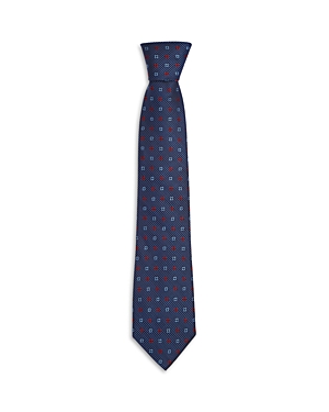 The Men's Store At Bloomingdale's Medallion Grid Silk Classic Tie - 100% Exclusive In Navy/red
