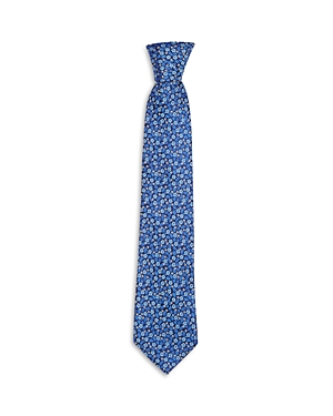 The Men's Store At Bloomingdale's Floral Silk Classic Tie - 100% Exclusive In Navy Blue
