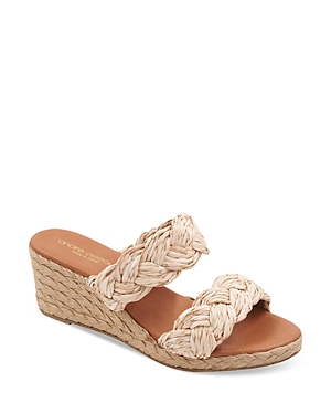 Andre Assous Nori Wedge Sandal In Natural/gold