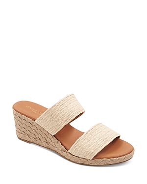 Shop Andre Assous Women's Nori Slip On Espadrille Wedge Sandals In Natural