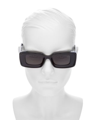 Chunky Anagram Rectangular Sunglasses, 46mm