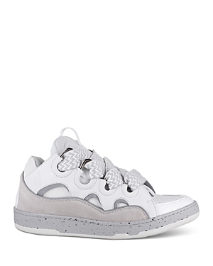 Lanvin Curb Low-top Sneakers In Grey/white