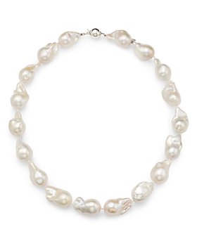 Bloomingdale's - Cultured Freshwater Pearl Collar Necklace in 14K White Gold, 18.5" - 100% Exclusive