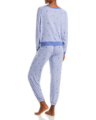 Star Seeker Pajama Set in Blue Dusk Gingham