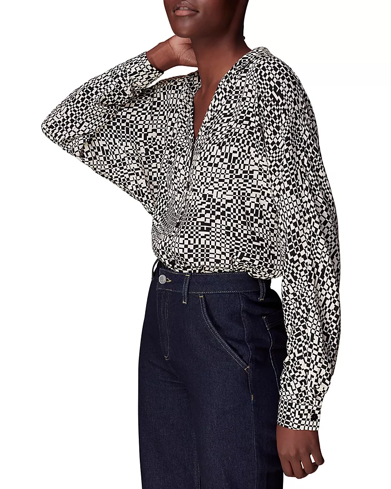 Whistles Ramona Polka Dot Shirt