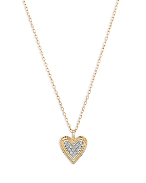 Adina Reyter 14k Yellow Gold Make Your Move Diamond Cluster Heart Pendant Necklace, 17-18 In Gold/white