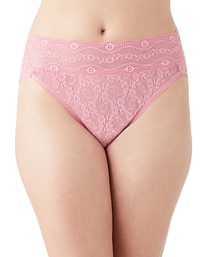 B.tempt'd By Wacoal Lace Kiss High-leg Briefs In Sea Pink