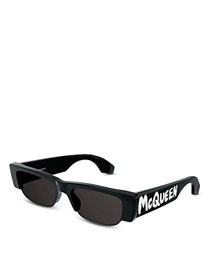 Alexander McQUEEN Graffiti Rectangular Sunglasses, 54mm