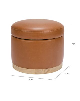 Naka Vegan Leather Storage Ottoman