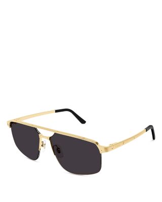 Cartier Kering Santos Evolution Navigator Sunglasses 60mm In Gold