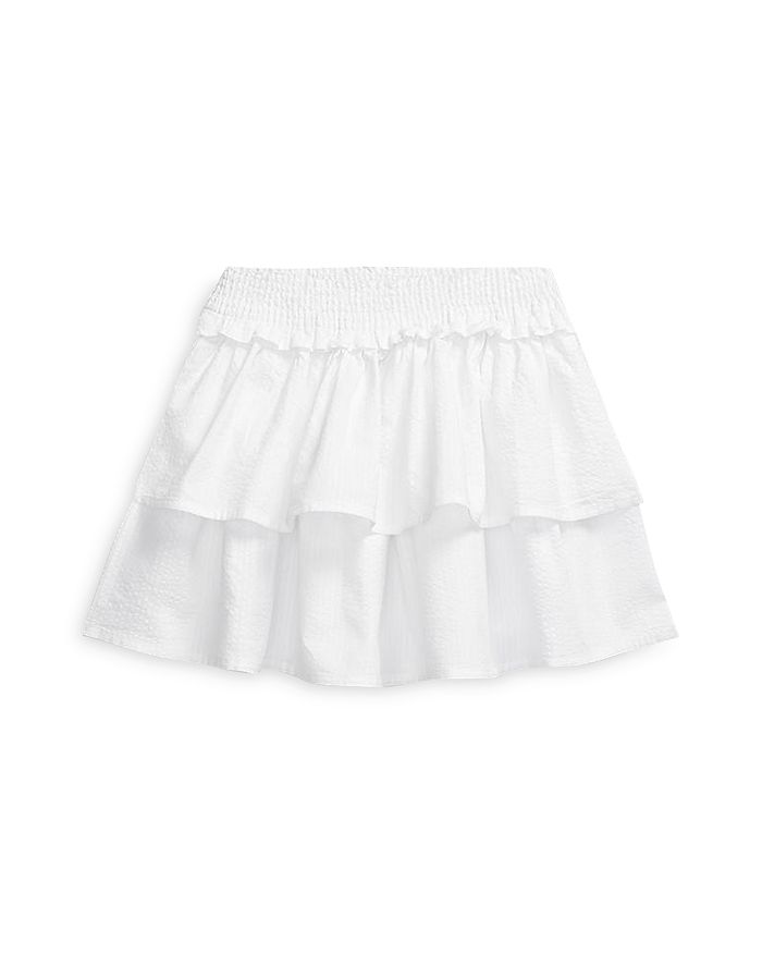 Ralph Lauren Girls' Tiered Cotton Seersucker Skirt - Big Kid ...