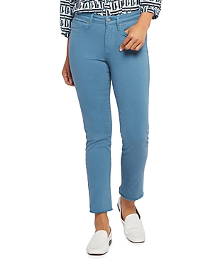 Nydj Sheri Ankle Fray Hem Slim Jeans In Artist Blue