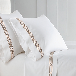 Hudson Park Collection Italian Tivoli Embroidered Flat Sheet, King - 100% Exclusive In Champagne