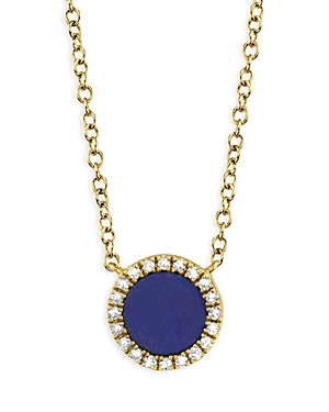 Moon & Meadow 14K Yellow Gold Lapis & Diamond Necklace, 18 - 100% Exclusive