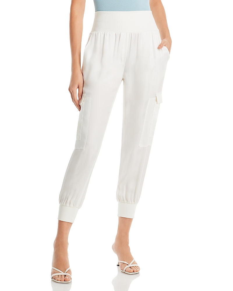 Cinq À Sept Giles Crepe Joggers In Ivory