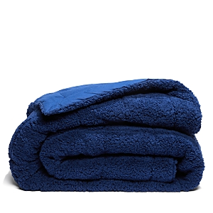 Bloomingdale's Reversible Sherpa Blanket, Full/queen - Exclusive In Navy