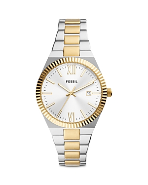 Shop Fossil Scarlette Watch, 38mm In Silver/gold