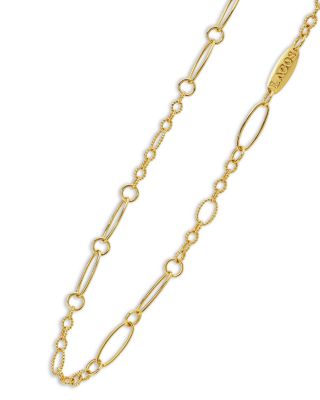 18K Yellow Gold Signature Caviar Oval Link Chain Necklace, 20"