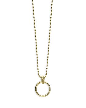 LAGOS - 18K Gold Meridian Circle Pendant Necklace, 18"