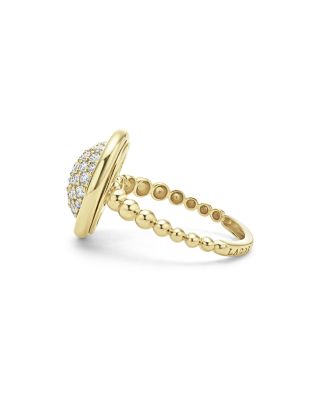 Meridian 18K Gold & Ceramic Diamond Ring