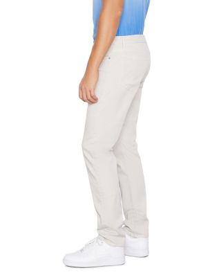 L'Homme Slim Brushed Twill Pants in Milk Beige