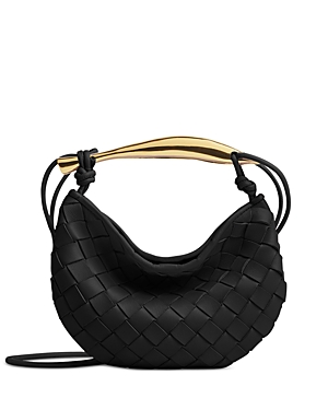 Bottega Veneta Mini Sardine Bag In Black Muse/brass