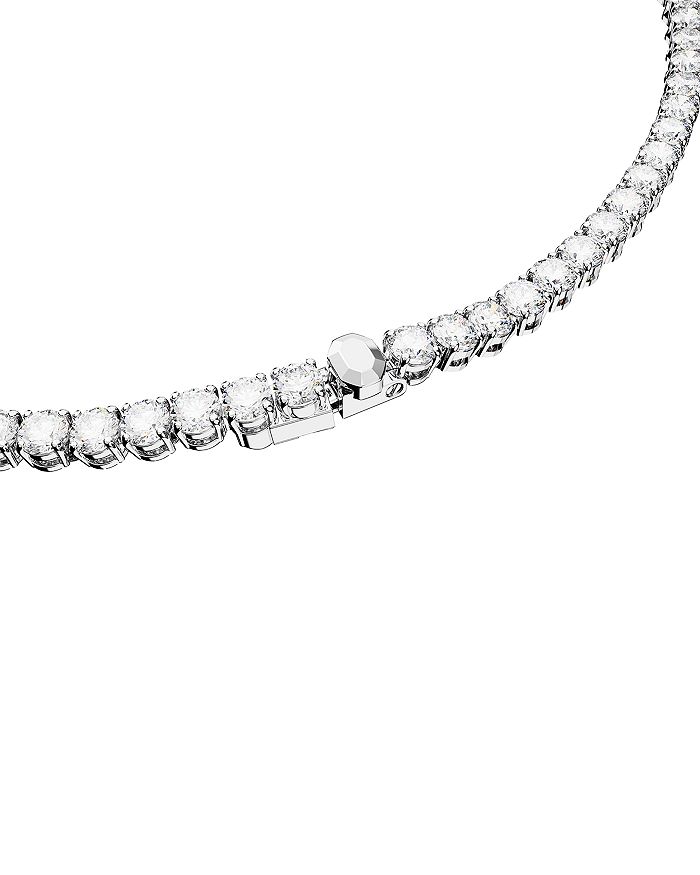 Swarovski Matrix Crystal Tennis Necklace, 16.4 In Metallic