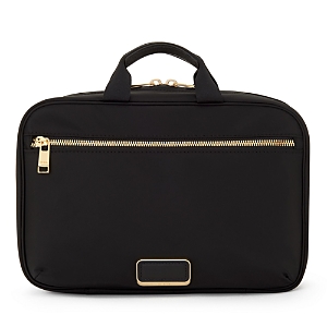 Shop Tumi Voyageur Madeline Cosmetic Case In Black/gold