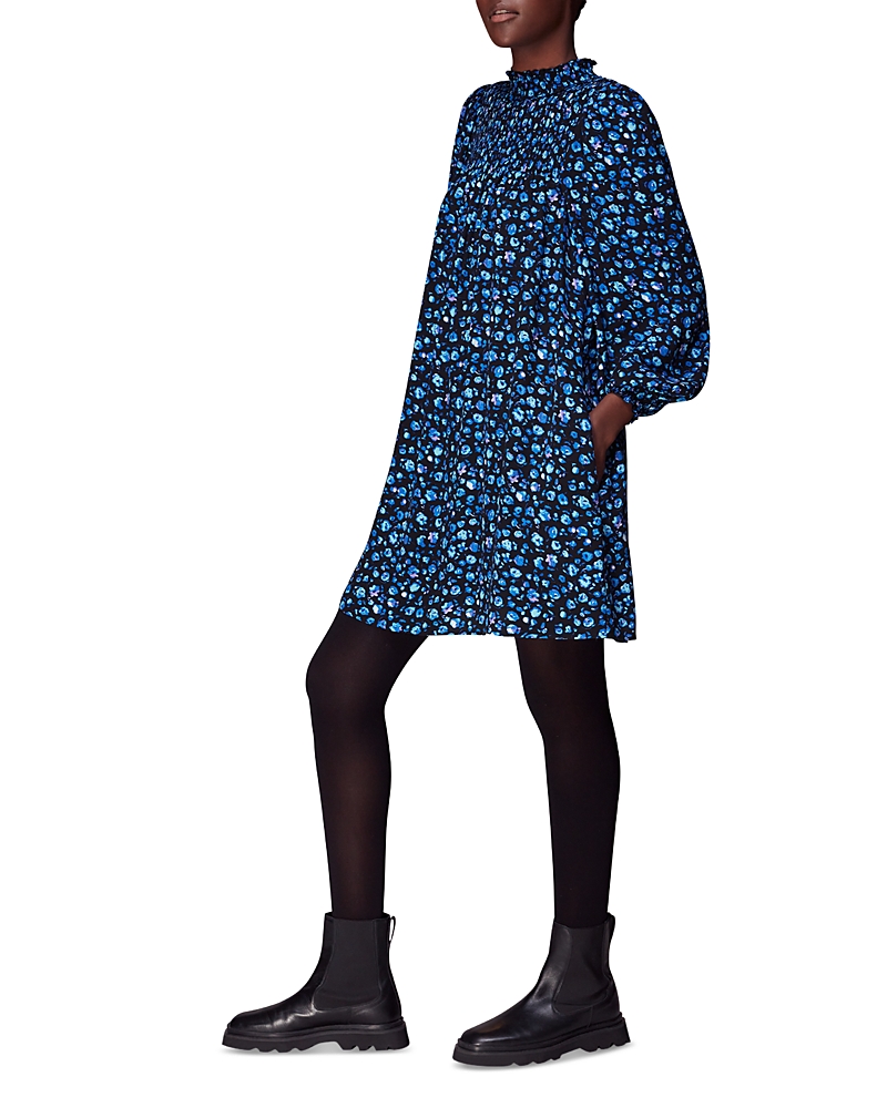 Whistles Blurred Floral Trapeze Dress