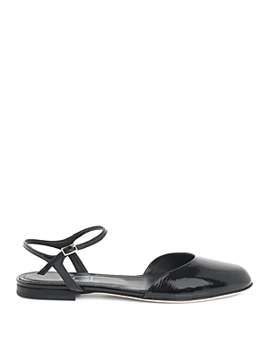 Agl Attilio Giusti Leombruni Agl Milly Ankle Strap Flat In Nero