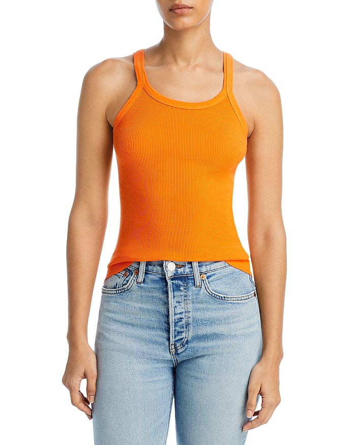 RE/DONE Ribbed Cotton Tank Top Bloomingdale's