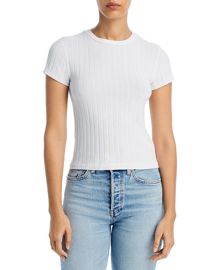 RE/DONE Crewneck Wide Rib Baby Tee | Bloomingdale's