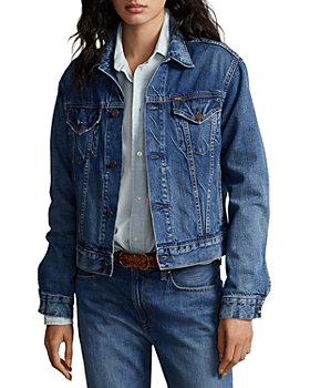 Ralph Lauren Denim Jacket SMALL Polo Jeans Co. Womens Blue Label Button Up