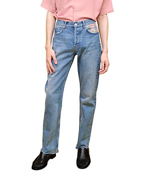 Sefr - Straight Cut Jeans in Flower Denim