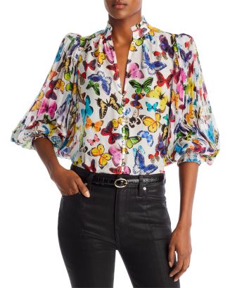 【Lサイズ】Butterfly Meadow Liberty Print Blouse Butterfly Meadow Liberty Print Blouse｜ブラウス・シャツ
