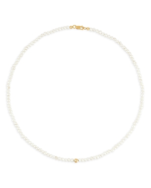 Alexa Leigh Ella Cultured Freshwater Pearl Beaded Necklace In 14k Gold Filled, 15 In White