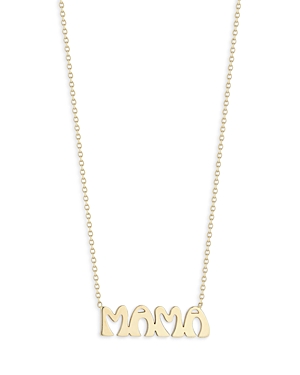 Moon & Meadow 14k Yellow Gold Mama Pendant Necklace, 16
