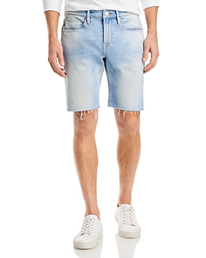 FRAME CUT OFF SHORTS IN BATES RIPS BLUE