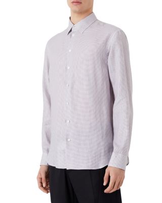 Emporio Armani - Regular Fit Linen Dress Shirt