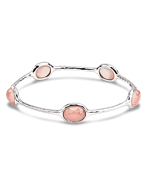 Shop Ippolita 925 Rock Candy 5-stone Bangle Bracelet In Pink/silver